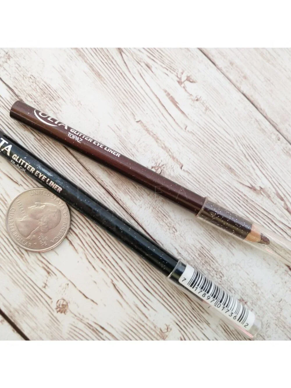 Ulta Glitter Eye Liner Black Topaz Set of 2 Eye Pencils Holiday Party Makeup